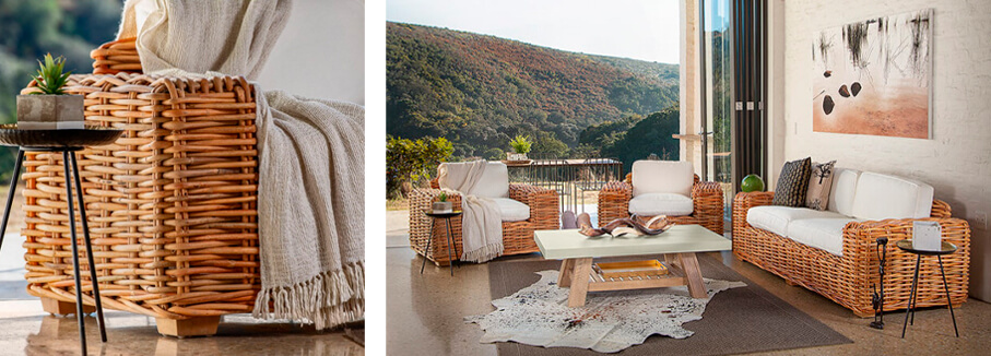 Portland Wicker Sofa Set